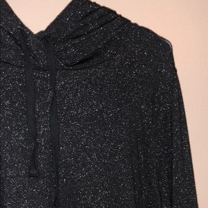 Black Glitter Hoodie